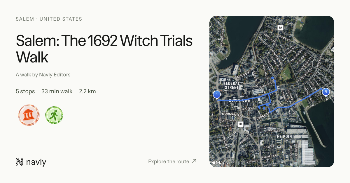 Salem: The 1692 Witch Trials Walk — Navly link preview