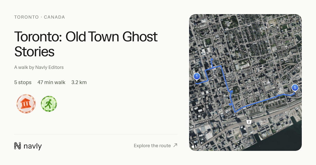 Toronto: Old Town Ghost Stories — Navly link preview