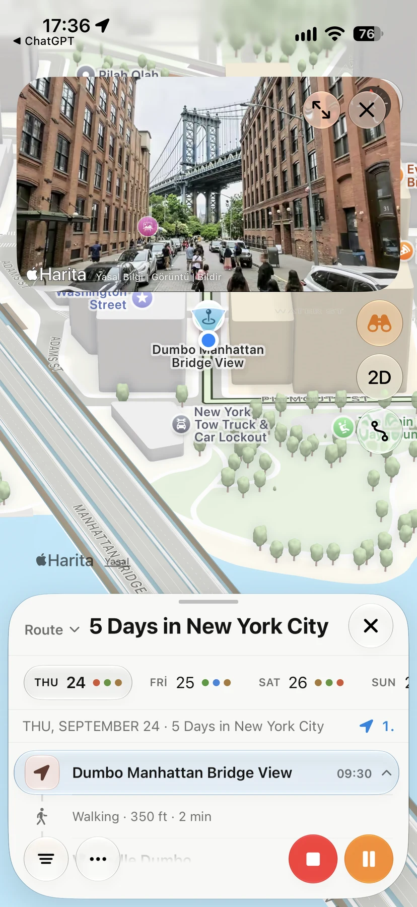 Navly app screen