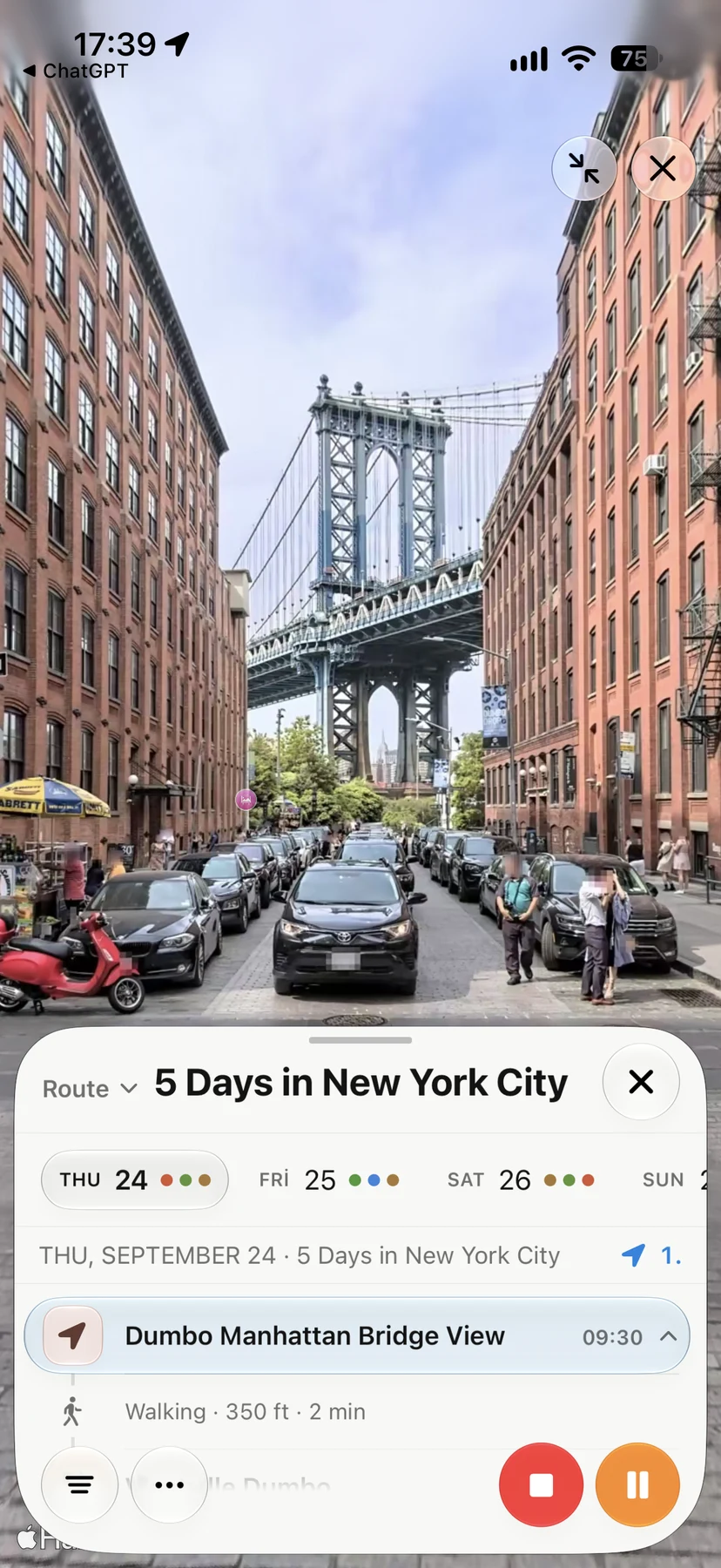 Explore Brooklyn streets in New York in full-screen Navly Look Around